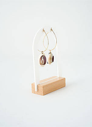 Boucles d’oreilles ornement elément métal noir SATINE femme