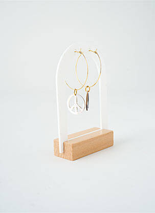 Boucles d’oreilles ornement breloque / pampille gris SATINE femme