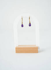 Boucles d’oreilles violet SATINE pour femme seconde vue