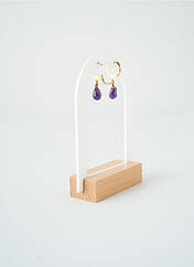 Boucles d’oreilles violet SATINE pour femme seconde vue