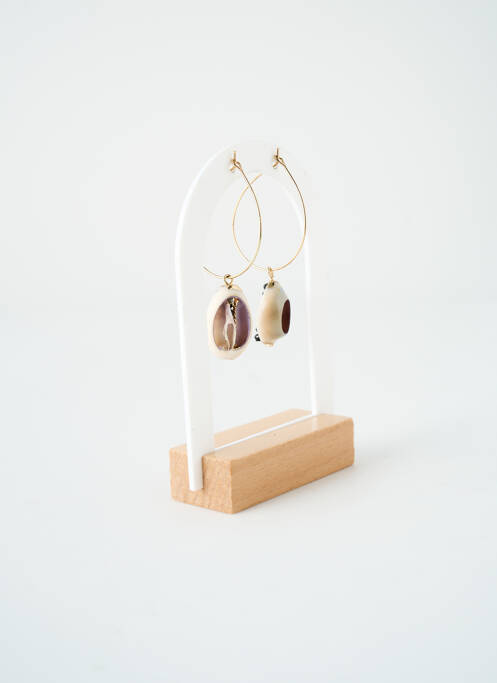 Boucles d’oreilles noir SATINE pour femme