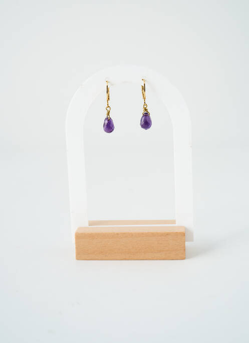 Boucles d’oreilles violet SATINE pour femme