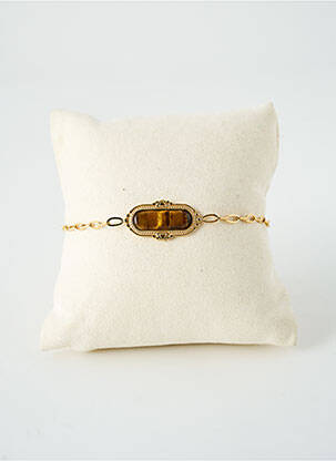 Bracelet ornement pierre marron SATINE femme