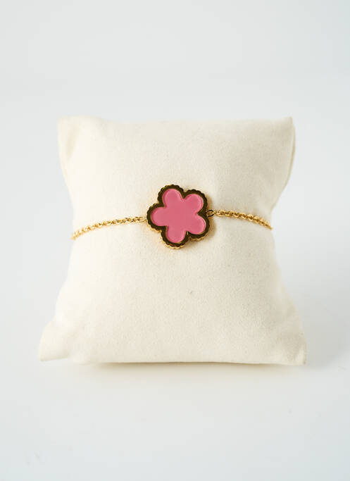 Bracelet fermeture fermoir mousqueton rose VISSON femme