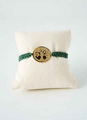 Bracelet matériaux métal vert SATINE femme