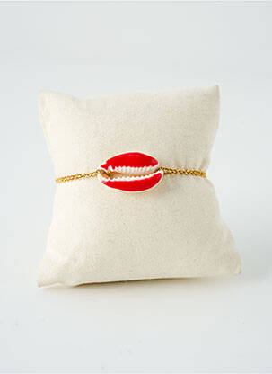Bracelet ornement breloque / pampille rouge SATINE femme