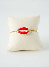 Bracelet ornement breloque / pampille rouge SATINE femme
