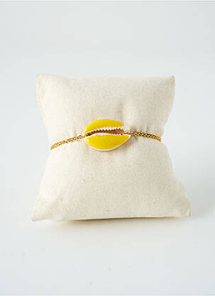 Bracelet ornement breloque / pampille jaune SATINE femme