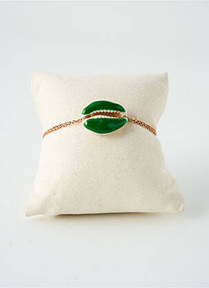 Bracelet ornement breloque / pampille vert SATINE femme