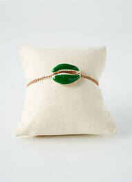 Bracelet ornement breloque / pampille vert SATINE femme