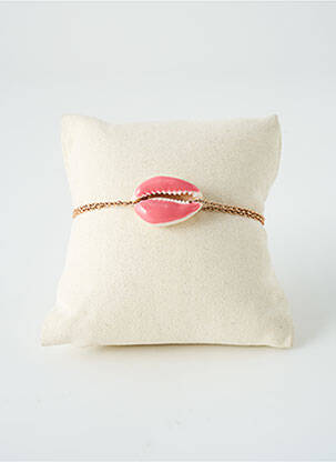 Bracelet ornement breloque / pampille rose SATINE femme