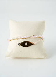 Bracelet fermeture fermoir mousqueton or SATINE femme