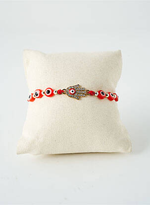 Bracelet ornement oxyde de zirconium rouge SATINE femme