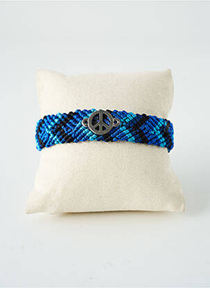 Bracelet ornement breloque / pampille bleu SATINE femme