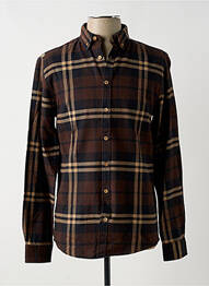 Chemise manches longues manches longues marron KRONSTADT homme