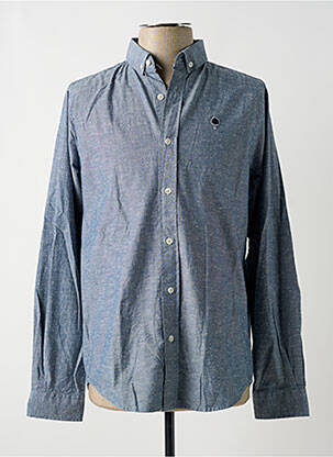 Chemise manches longues bleu FAGUO pour homme