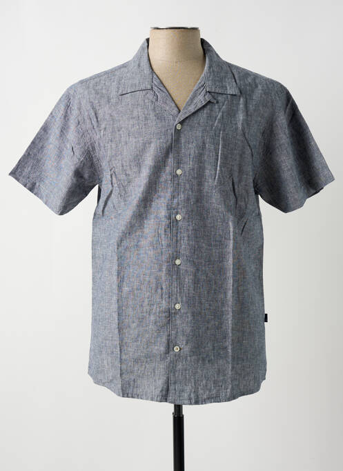 Chemise manches courtes bleu KRONSTADT pour homme