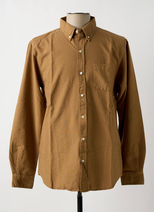 Chemise manches longues beige COLORFUL STANDARD pour homme
