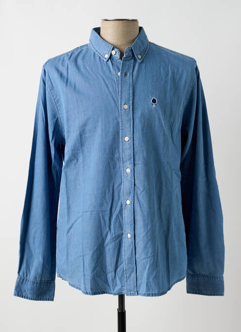 Chemise manches longues bleu FAGUO pour homme