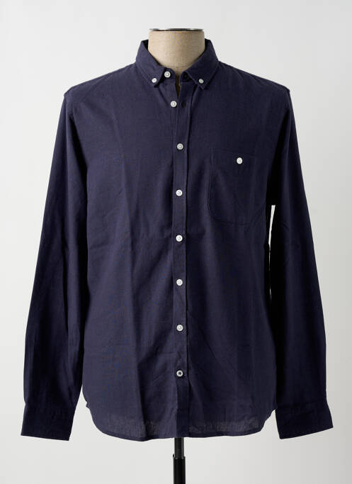 Chemise manches longues bleu KRONSTADT pour homme
