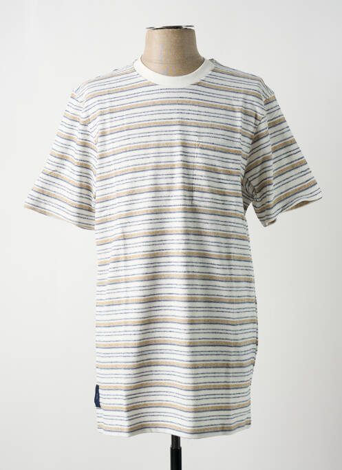 T-shirt tissage chiné manches courtes beige KRONSTADT homme