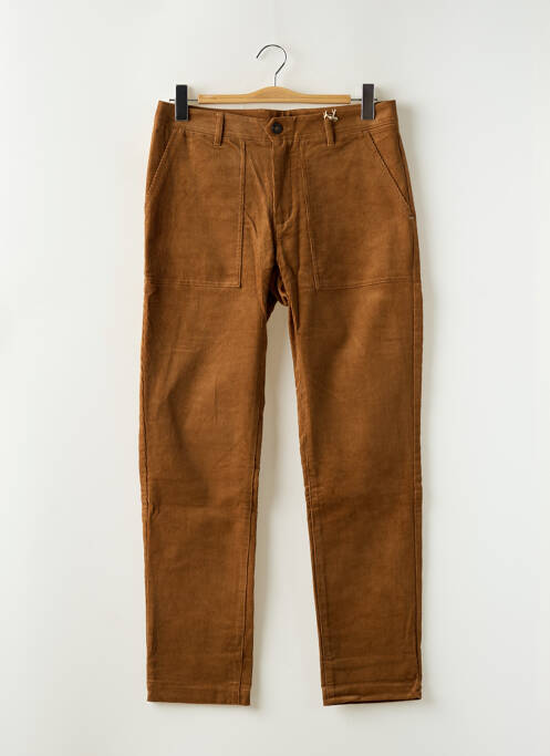 Pantalon chino marron FAGUO pour homme