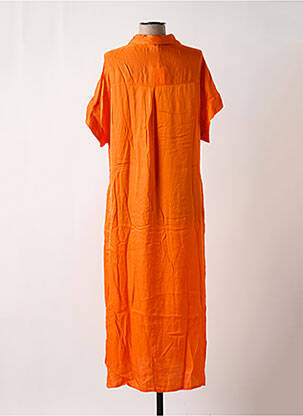 Robe longue manches courtes manches courtes orange FRNCH femme