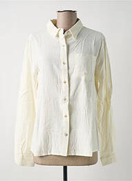 Chemisier coupe fluide manches longues beige GARANCE femme