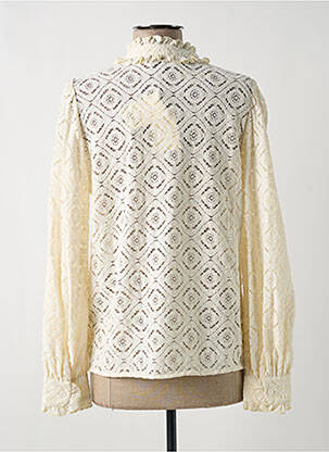 Chemisier coupe droite manches longues beige FRNCH femme