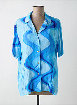 Chemisier manches courtes manches courtes bleu FRNCH femme