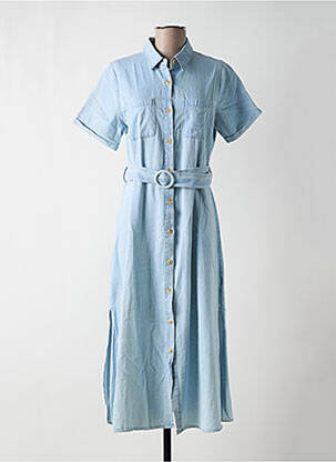 Robe mi-longue bleu GARANCE pour femme