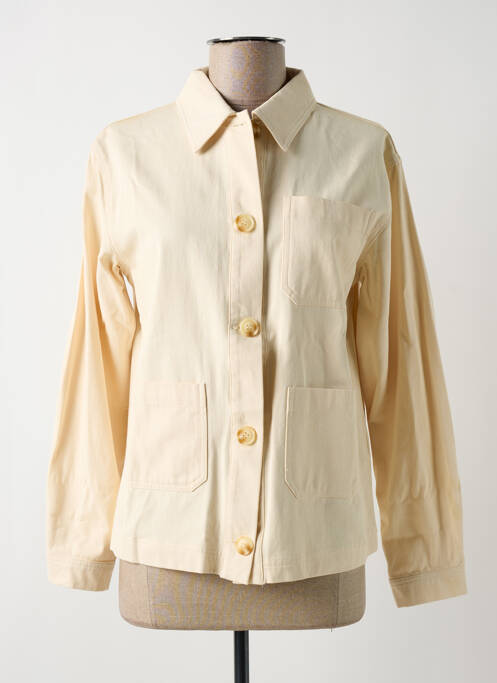 Veste casual coupe droite beige GARANCE femme