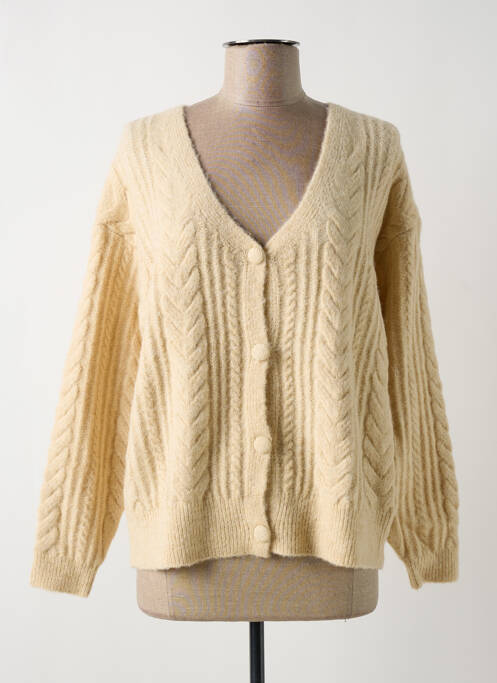 Gilet manches longues beige GARANCE pour femme