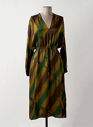 Robe longue manches longues manches longues marron HARTFORD femme