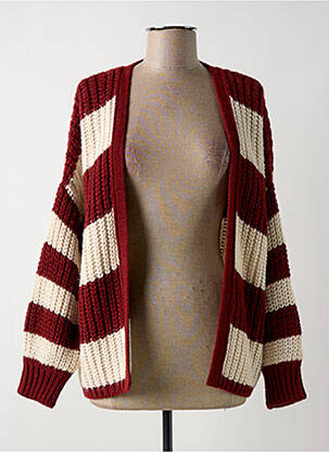 Gilet manches longues manches longues rouge STELLA FOREST femme