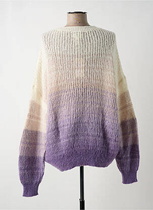Pull maille souple et aérée manches longues beige HARTFORD femme