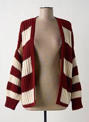 Gilet manches longues rouge STELLA FOREST pour femme seconde vue