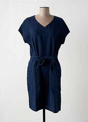 Robe mi-longue bleu fonce MOUSQUETON femme