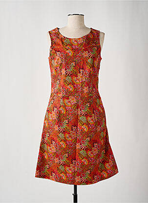 Robe mi-longue orange LA FIANCÉE femme