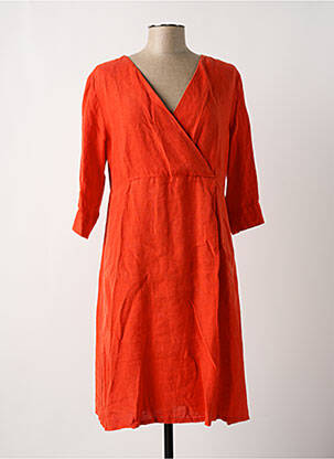 Robe mi-longue orange COUTURIST pour femme