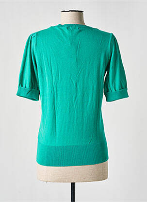 Pull coupe cintrée manches courtes vert KING LOUIE femme