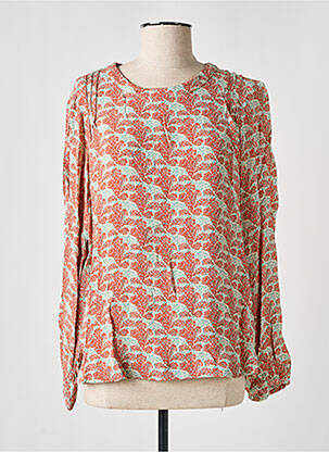 Blouse imprimé fantaisie manches longues orange WHITE STUFF femme