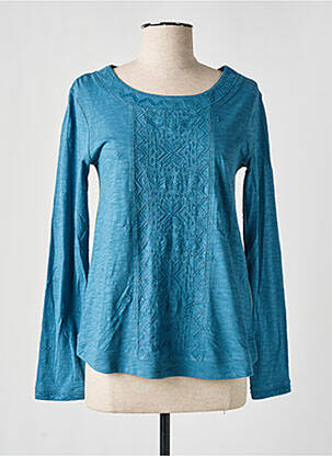 Top coupe cintrée manches longues bleu WHITE STUFF femme