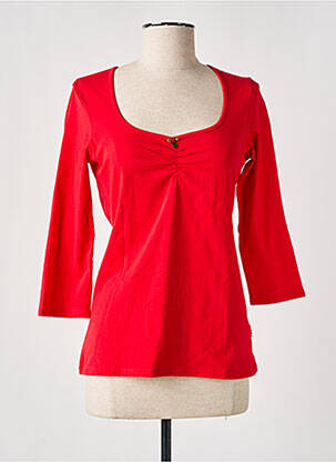 T-shirt coupe droite manches longues rouge BLUTGESCHWISTER femme