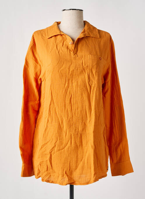 Blouse manches longues manches longues orange MOUSQUETON femme