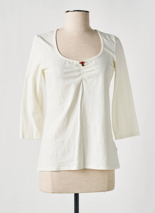 T-shirt manches longues manches longues beige BLUTSGESCHWISTER femme