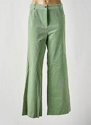 Pantalon flare stretch taille haute vert KING LOUIE femme