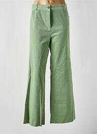 Pantalon flare stretch taille haute vert KING LOUIE femme