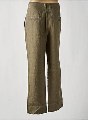 Pantalon droit taille à pinces taille haute vert MOUSQUETON femme