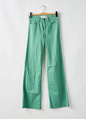 Pantalon flare stretch taille normale vert fonce COUTURIST femme